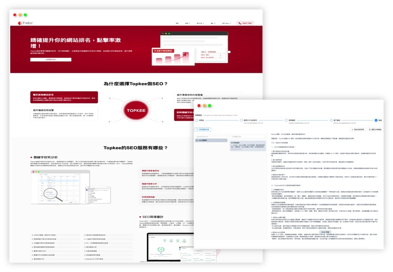 target page content creation